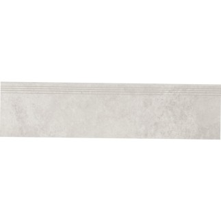 Cerrad Tacoma White płytka gresowa stopnica nacinana biała 29,7x119,7