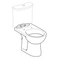 Geberit Selnova Comfort miska kompaktowa dla niepełnosprawnych 46cm