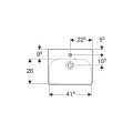 Geberit Smyle Square umywalka meblowa 45x36cm