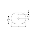 Geberit Variform umywalka wpuszczana w blat 60cm