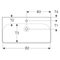Geberit Smyle Square Traffic umywalka meblowa 75cm