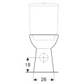 Geberit Selnova Comfort miska kompaktowa dla niepełnosprawnych 46cm