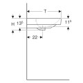 Geberit Smyle Square Traffic umywalka meblowa 75cm
