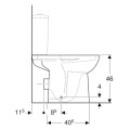 Geberit Selnova Comfort miska kompaktowa dla niepełnosprawnych 46cm