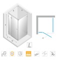 New Trendy Avexa Gold kabina prostokątna lewa 90x120x200cm - dane techniczne