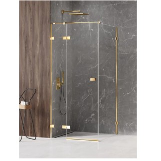 New Trendy Avexa gold kabina kwadratowa lewa 80x80x200 cm
