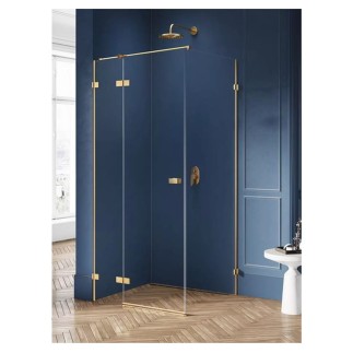New Trendy Avexa Gold kabina kwadratowa lewa 90x90x200cm
