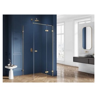 New Trendy Avexa Gold kabina prostokątna prawa 90x100x200cm