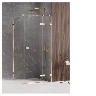 New Trendy Avexa gold kabina prostokątna prawa 90x120x200 cm