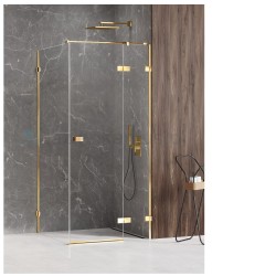 New Trendy Avexa gold brushed kabina prostokątna prawa 100x110x200 cm