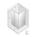 New Trendy Avexa kabina prostokątna lewa gold brushed 100x90x200 cm-rys.tech.