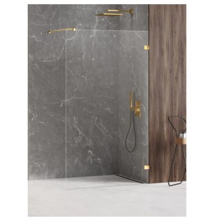 New Trendy Avexa ścianka walk-in  gold shine 110x200 cm