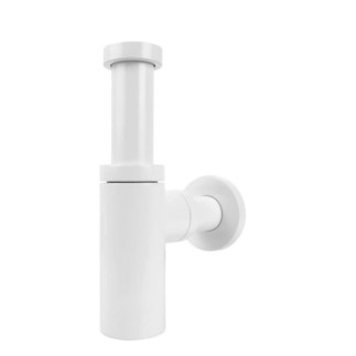 Tycner Syfon ozdobny do umywalki butelkowy bez spustu biały
