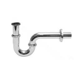 Tycner Syfon do umywalki rurowy 11/4"x32mm bez spustu metalowy chrom
