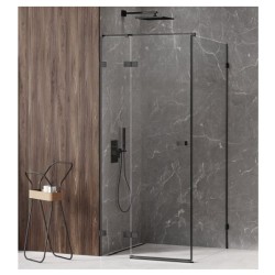 New Trendy Avexa Black kabina prostokątna lewa 110x90x200cm