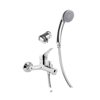 Deante Neo Joko bateria wannowa ścienna z kompletem natryskowym chrom