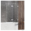 New Trendy Avexa chrom parawan nawannowy 2-częściowy prawy 100x150 cm