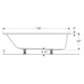 Geberit Perfect wanna prostokątna 180x80 cm
