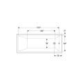 Geberit Selnova square wanna prostokątna 170x70 cm