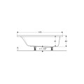 Geberit Selnova square wanna prostokątna 170x 75 cm