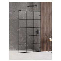 New Trendy Avexa kabina walk-in black kratka 70x200 cm