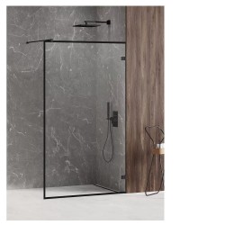 New Trendy Avexa black kratka walk-in 100x200 cm