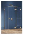 New Trendy Avexa gold brushed prostokątna przyścienna prawa 100x90x200 cm