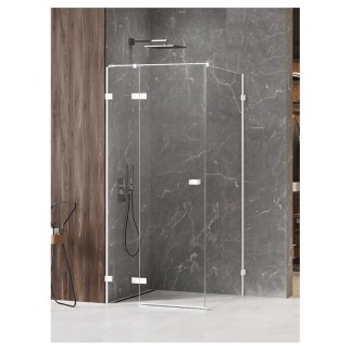 New Trendy Avexa kabina prostokątna lewa white 80x90x200 cm
