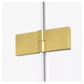 New Trendy Avexa gold brushed prostokątna przyścienna prawa 100x90x200 cm