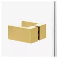 New Trendy Avexa gold brushed prostokątna przyścienna prawa 100x90x200 cm