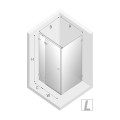 New Trendy Avexa kabina prostokątna lewa white 80x90x200 cm-rys.tech.