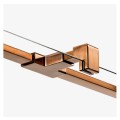 New Trendy Avexa kabina prostokątna lewa copper brushed 120x90x200 cm