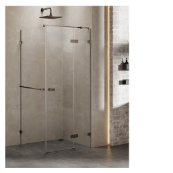 New Trendy Avexa gunmetal brushed kabina kwadratowa prawa 100x100x200 cm