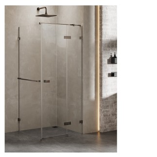 New Trendy Avexa gunmetal brushed kabina kwadratowa prawa 100x100x200 cm