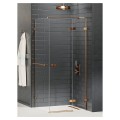 New Trendy Avexa kabina prostokątna prawa copper brushed 90x100x200 cm