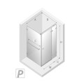 New Trendy Avexa kabina prostokątna prawa copper brushed 90x100x200 cm-rys.tech.