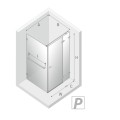 New Trendy Avexa gunmetal brushed kabina kwadratowa prawa 100x100x200 cm