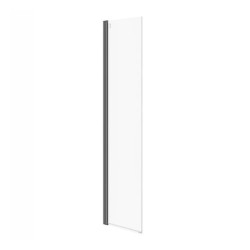 Cersanit Mille ścianka ruchoma kabina WALK-IN czarna szkło transparentne 50 x 200 cm