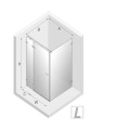 New Trendy Avexa gunmetal brushed kabina prostokątna lewa  90x100x200 cm-rys.tech.