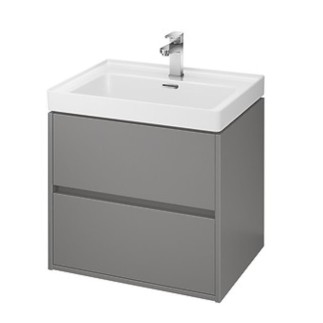 Cersanit Crea szafka 60cm + umywalka szary mat