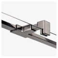 New Trendy Avexa kabina kwadratowa przyścienna lewa gunmetal brushed 80x80x200 cm