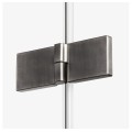 New Trendy Avexa kabina kwadratowa przyścienna lewa gunmetal brushed 80x80x200 cm
