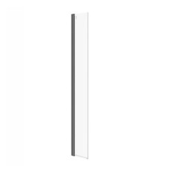 Cersanit Mille ścianka ruchoma kabina WALK-IN czarna szkło transparentne 30 x 200 cm