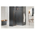 New Trendy Avexa copper  brushed kabina prostokątna lewa 90x100x200cm