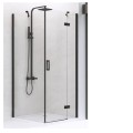 New Trendy kabina New Renoma black prostokątna prawa 100x80x195 cm