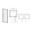 Sanplast Drzwi wnękowe DJ/TX5B 80 x 190cm