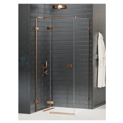 New Trendy Avexa kabina prostokątna lewa copper brushed 80x120x200 cm