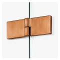 New Trendy Avexa kabina prostokątna lewa copper brushed 100x80x200 cm