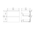 Cersanit Moduo szafka podumywalkowa antracyt 60cm