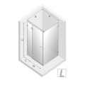 New Trendy Avexa kabina prostokątna lewa copper brushed 80x120x200 cm-rys.tech.